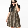 Shop Sour+Plus SMAK PARLOUR LEOPARD & BLACK EMPOWER HOUR FIT & FLARE DRESS 1 Shop Sour+Plus SMAK PARLOUR LEOPARD & BLACK EMPOWER HOUR FIT & FLARE DRESS