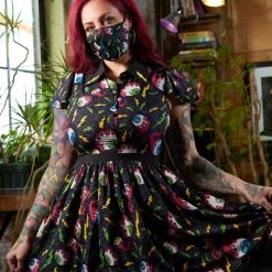 SOURPUSS ELECTRIC EYEBALLS LYDIA DRESS Neon Dreams