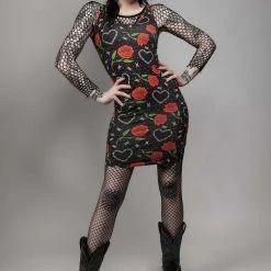 What's New SOURPUSS BARBED WIRE LOVE TANK DRESS