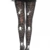 None Accessories BLACK & WHITE SPIDERWEB PRINT TIGHTS 2 None Accessories BLACK & WHITE SPIDERWEB PRINT TIGHTS