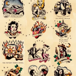 Jared Gaines Art JARED GAINES 59 SOUND TATTOO FLASH PRINT