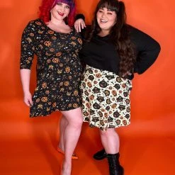 SOURPUSS CLASSIC HALLOWEEN SKATER SKIRT CREAM 12 SOURPUSS CLASSIC HALLOWEEN SKATER SKIRT CREAM