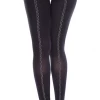 None CHAIN PATTERN BACKSEAM TIGHTS