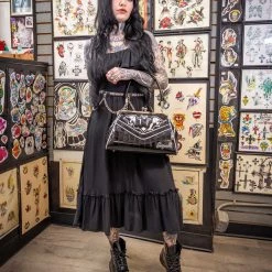 Shop Sourpuss SOURPUSS NOKTURNAL BAT SILVER KISSLOCK PURSE