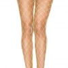 None Neon Dreams DIAMOND NET STOCKINGS NEON GREEN