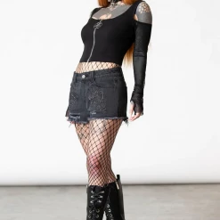 KILLSTAR ALCHEMILLE DENIM SHORTS What's New