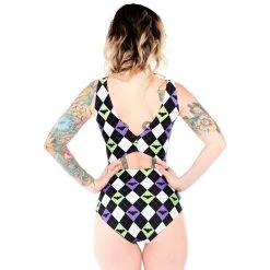 What's New SOURPUSS BAT ARGYLE MONOKINI