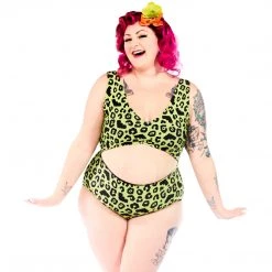 SOURPUSS BATTY LEOPARD MONOKINI