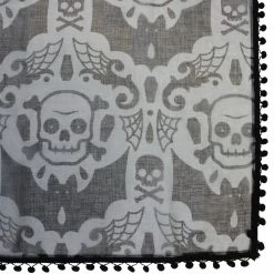 Haunted Homewares SOURPUSS SPOOKY DAMASK WINDOW CURTAINS