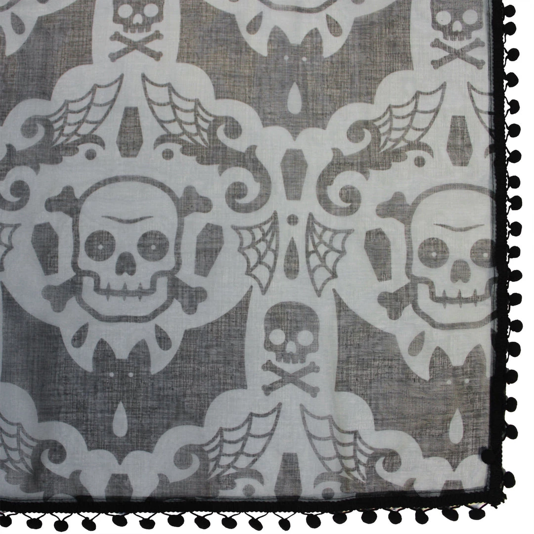 Haunted Homewares SOURPUSS SPOOKY DAMASK WINDOW CURTAINS 4 Haunted Homewares SOURPUSS SPOOKY DAMASK WINDOW CURTAINS