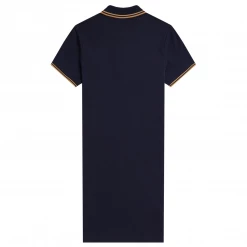Apparel FRED PERRY GIRLS TWIN TIPPED POLO DRESS CARBON BLUE