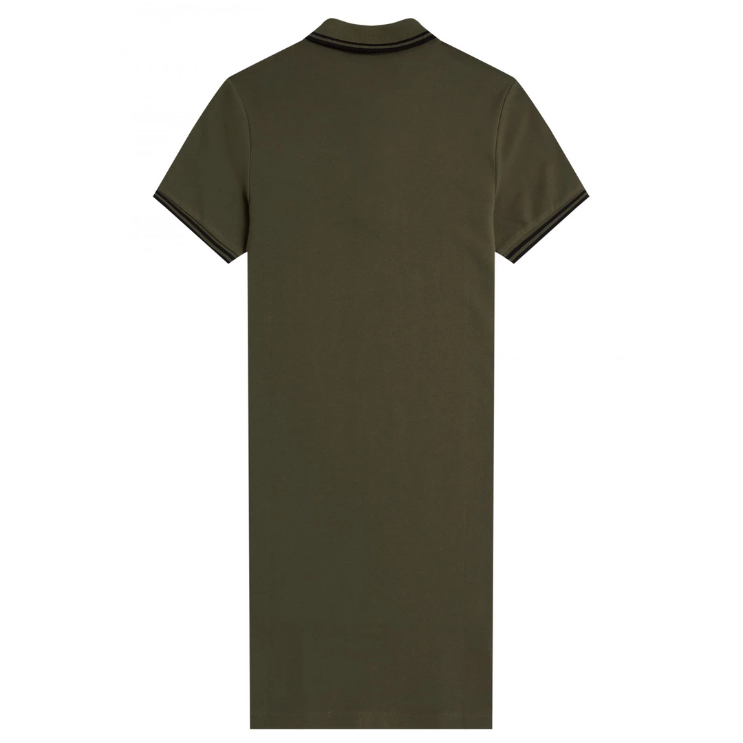 FRED PERRY GIRLS TWIN TIPPED POLO DRESS MILITARY GREEN Apparel 8 FRED PERRY GIRLS TWIN TIPPED POLO DRESS MILITARY GREEN Apparel