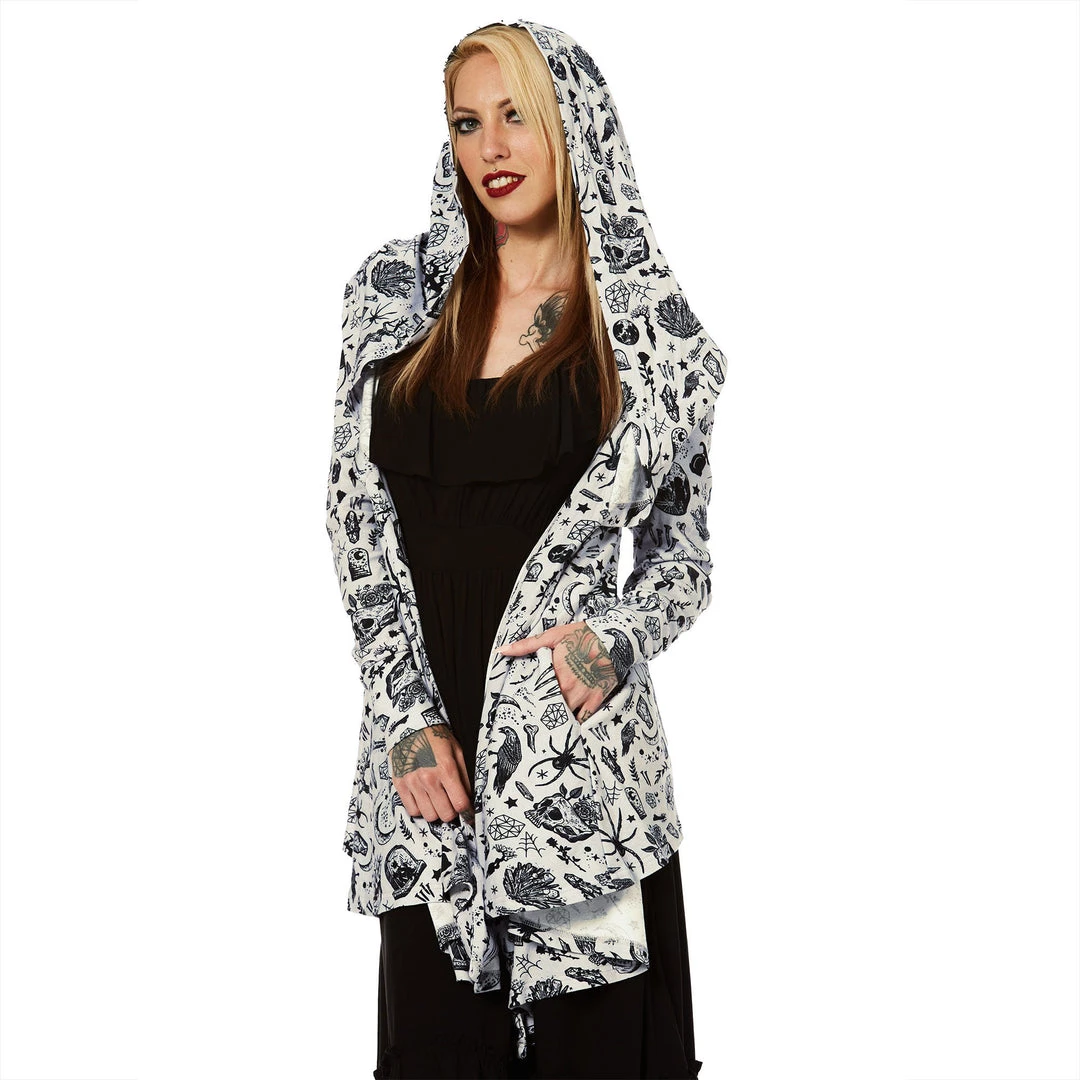 SOURPUSS NIGHT WALKER HOODED CARDIGAN 6 SOURPUSS NIGHT WALKER HOODED CARDIGAN