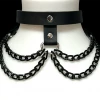 None Accessories HANGING CHAIN 3 STRAP CHOKER BLACK 1 None Accessories HANGING CHAIN 3 STRAP CHOKER BLACK