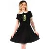 Neon Dreams GHOUL TROUBLE ROUND COLLAR SKULL DRESS 1 Neon Dreams GHOUL TROUBLE ROUND COLLAR SKULL DRESS