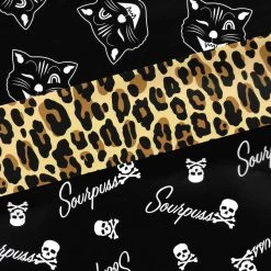 Shop Sourpuss SOURPUSS GIFT WRAP SET SOURPUSS LOGO/LEOPARD