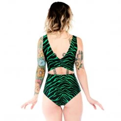 SOURPUSS GREEN ZEBRA MONOKINI What's New