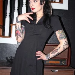 What's New SOURPUSS BLACK ROSIE DRESS