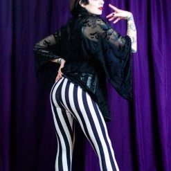 SOURPUSS STRIPED KNIT CAPRIS BLK/WHT What's New 7 SOURPUSS STRIPED KNIT CAPRIS BLK/WHT What's New