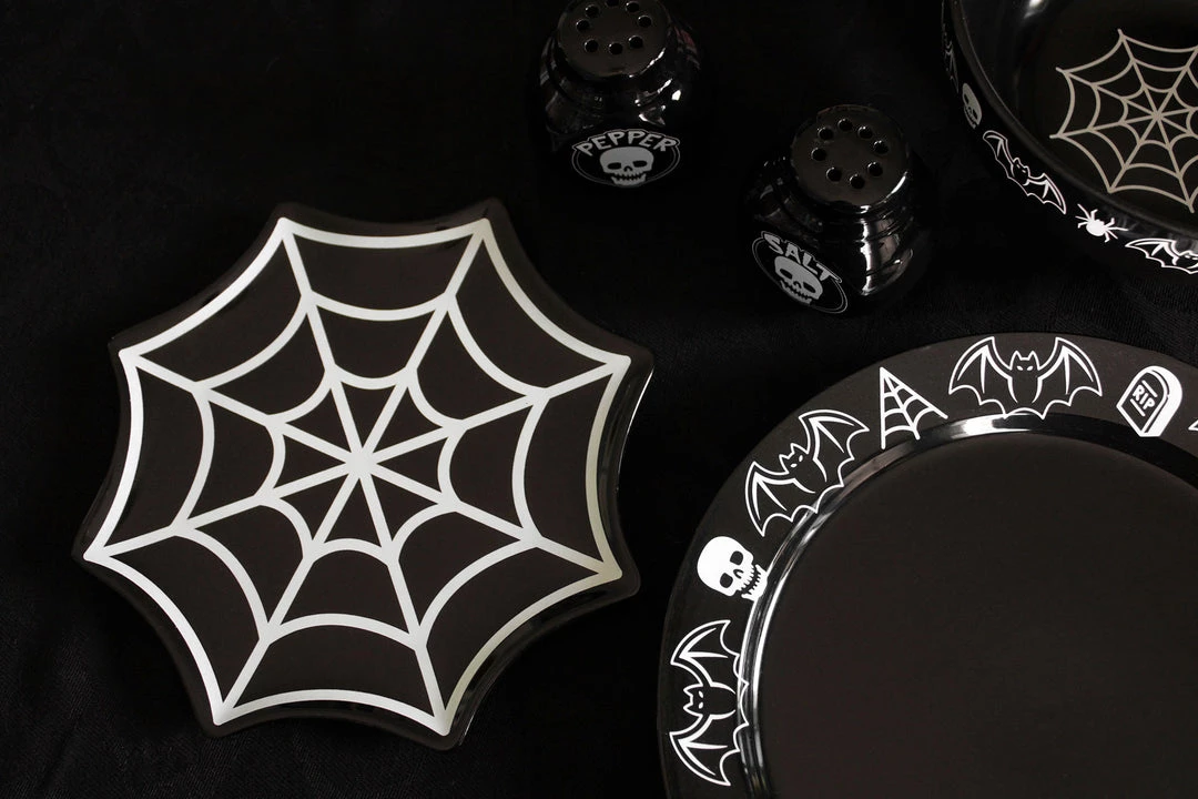 Haunted Homewares SOURPUSS SPIDERWEB DESSERT PLATE 4 Haunted Homewares SOURPUSS SPIDERWEB DESSERT PLATE