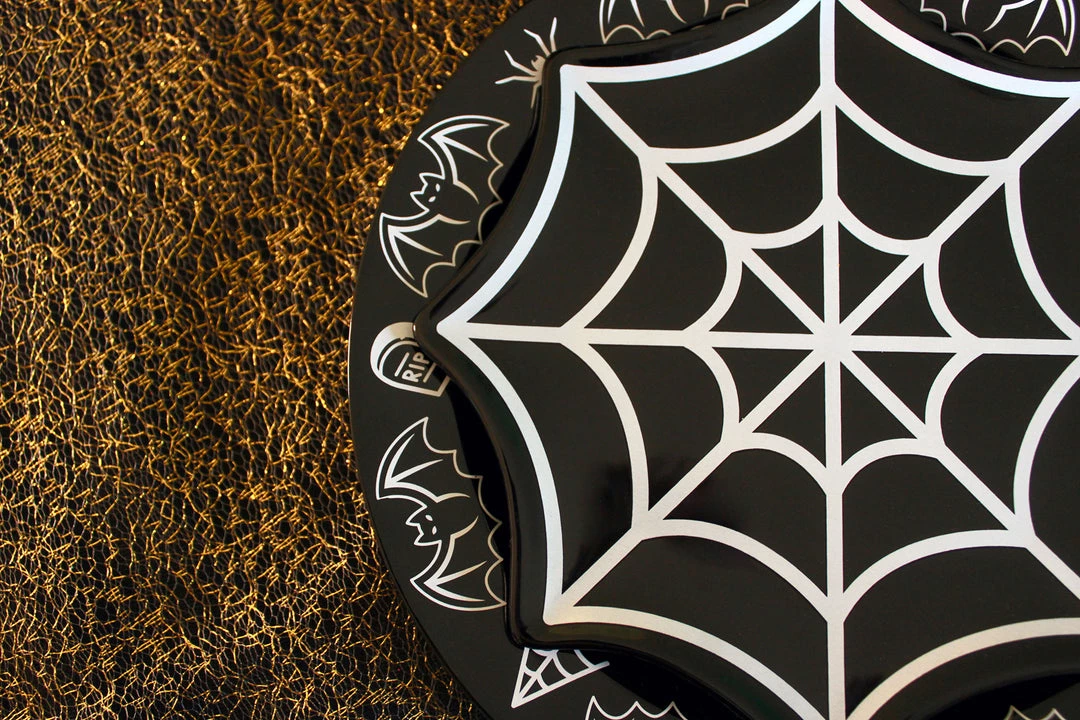 Haunted Homewares SOURPUSS SPIDERWEB DESSERT PLATE 5 Haunted Homewares SOURPUSS SPIDERWEB DESSERT PLATE