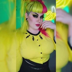 SOURPUSS LIGHTNING CROPPED CARDIGAN 13 SOURPUSS LIGHTNING CROPPED CARDIGAN