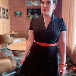 What's New SOURPUSS BLACK ROSIE DRESS