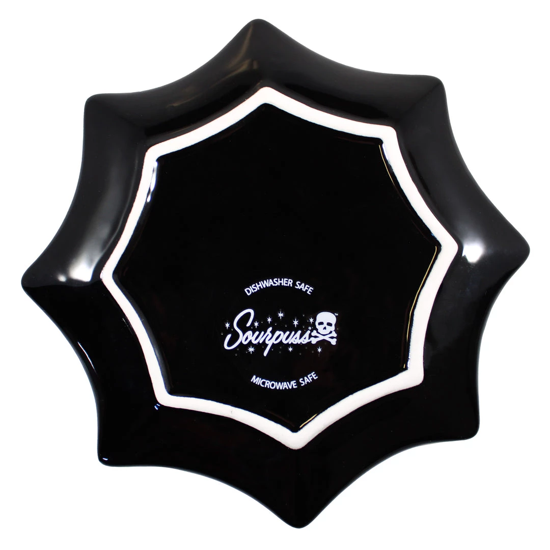 Haunted Homewares SOURPUSS SPIDERWEB DESSERT PLATE 7 Haunted Homewares SOURPUSS SPIDERWEB DESSERT PLATE