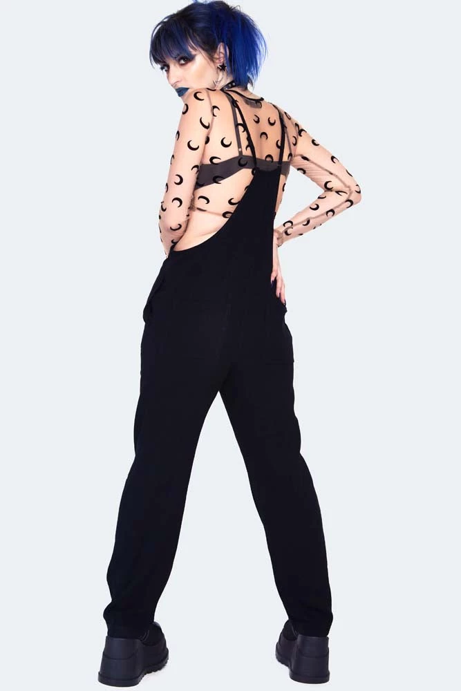 JAWBREAKER WOLF PRINT OVERSIZED OVERALLS Apparel 7 JAWBREAKER WOLF PRINT OVERSIZED OVERALLS Apparel