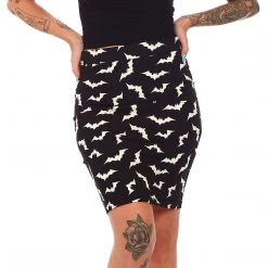 SOURPUSS LUNA BATS MIDI SKIRT