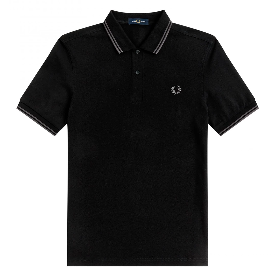 What's New FRED PERRY TWIN TIPPED POLO SHIRT BLK/GUNMETAL 3 What's New FRED PERRY TWIN TIPPED POLO SHIRT BLK/GUNMETAL