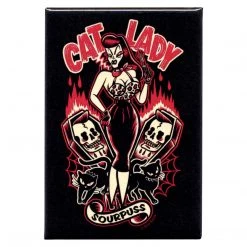 Shop Sourpuss SOURPUSS CAT LADY MAGNET