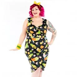 SOURPUSS MONSTER LUAU TIKI DRESS 13 SOURPUSS MONSTER LUAU TIKI DRESS