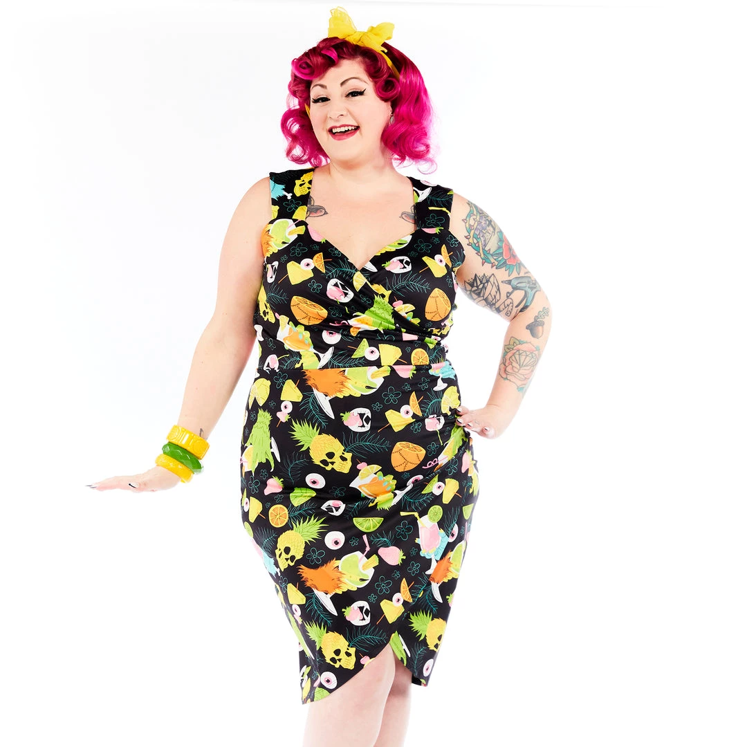 SOURPUSS MONSTER LUAU TIKI DRESS 5 SOURPUSS MONSTER LUAU TIKI DRESS