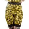 SOURPUSS HI WAIST PIZZAZZ SHORTS YELLOW ZEBRA 1 SOURPUSS HI WAIST PIZZAZZ SHORTS YELLOW ZEBRA