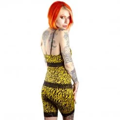 SOURPUSS HI WAIST PIZZAZZ SHORTS YELLOW ZEBRA 10 SOURPUSS HI WAIST PIZZAZZ SHORTS YELLOW ZEBRA