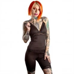 SOURPUSS PIZZAZZ CAMI TANKTOP BLACK