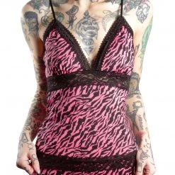 Neon Dreams SOURPUSS PIZZAZZ CAMI TANKTOP PINK ZEBRA 14 Neon Dreams SOURPUSS PIZZAZZ CAMI TANKTOP PINK ZEBRA