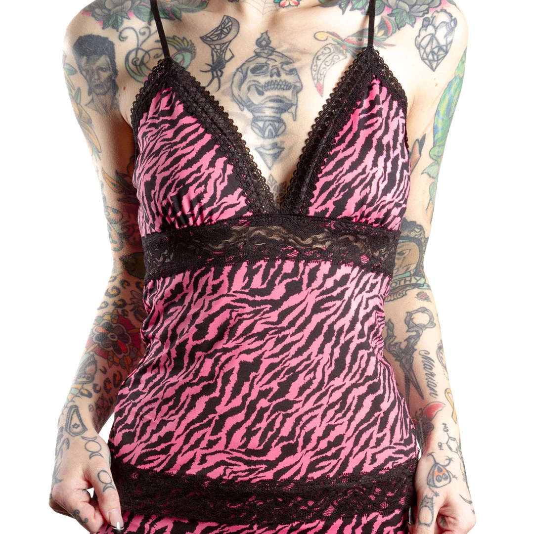 Neon Dreams SOURPUSS PIZZAZZ CAMI TANKTOP PINK ZEBRA 8 Neon Dreams SOURPUSS PIZZAZZ CAMI TANKTOP PINK ZEBRA