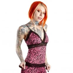 Neon Dreams SOURPUSS PIZZAZZ CAMI TANKTOP PINK ZEBRA 12 Neon Dreams SOURPUSS PIZZAZZ CAMI TANKTOP PINK ZEBRA