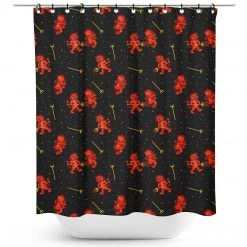 Haunted Homewares SOURPUSS HOT STUFF SHOWER CURTAIN