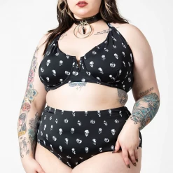 Ghouls Just Wanna Have Sun KILLSTAR SKULLS 2-PIECE SWIMSUIT