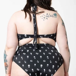 Ghouls Just Wanna Have Sun KILLSTAR SKULLS 2-PIECE SWIMSUIT