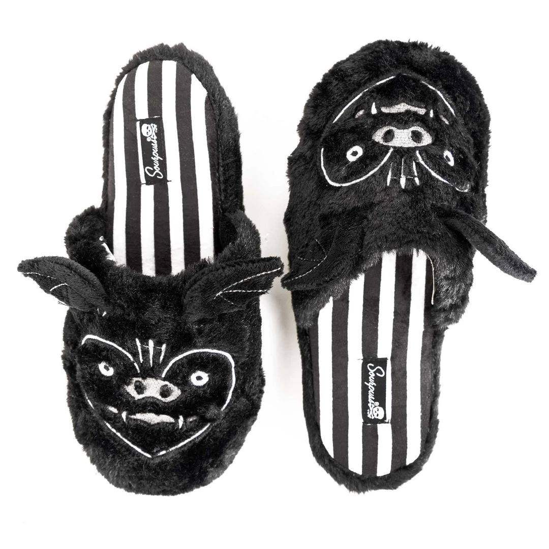 SOURPUSS FURRY BAT SLIPPERS Shop Sourpuss 4 SOURPUSS FURRY BAT SLIPPERS Shop Sourpuss
