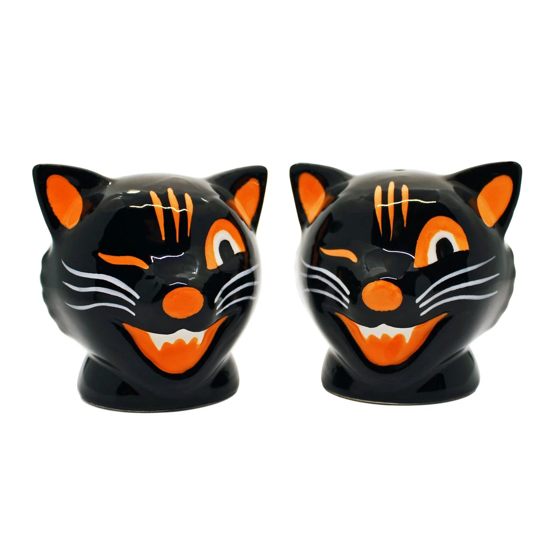 Haunted Homewares SOURPUSS BLACK CAT SALT & PEPPER SHAKERS 3 Haunted Homewares SOURPUSS BLACK CAT SALT & PEPPER SHAKERS