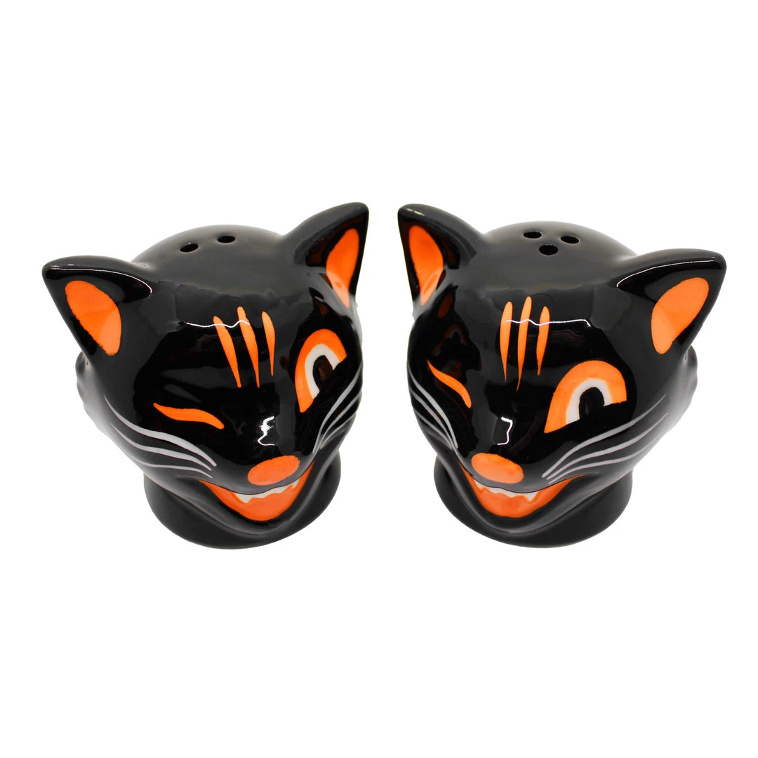 Haunted Homewares SOURPUSS BLACK CAT SALT & PEPPER SHAKERS 5 Haunted Homewares SOURPUSS BLACK CAT SALT & PEPPER SHAKERS