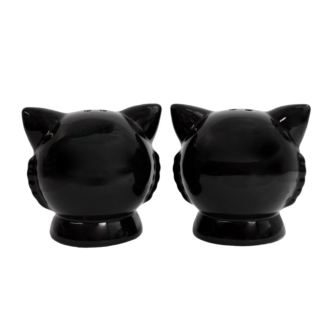 Haunted Homewares SOURPUSS BLACK CAT SALT & PEPPER SHAKERS 6 Haunted Homewares SOURPUSS BLACK CAT SALT & PEPPER SHAKERS