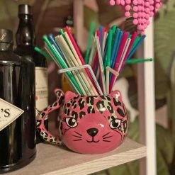 SOURPUSS PINK LEOPARD CAT MUG 15 SOURPUSS PINK LEOPARD CAT MUG