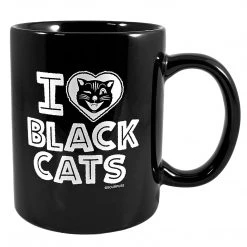 SOURPUSS I HEART BLACK CATS MUG