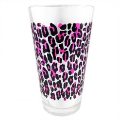 Back In Stock SOURPUSS PINK LEOPARD PINT GLASS